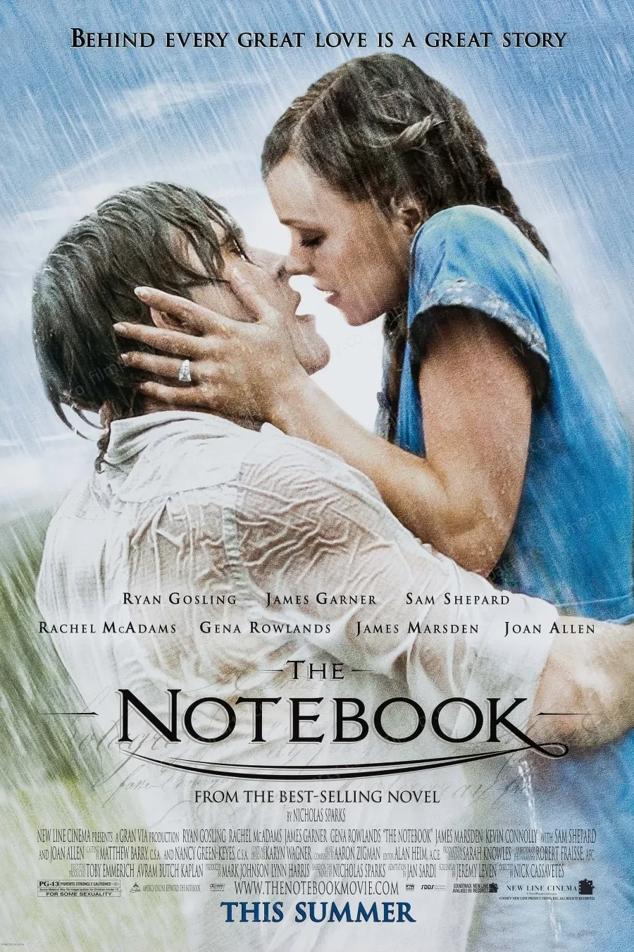 پوستر فیلم دفترچه خاطرات (The Notebook 2004) - تماشای آنلاین و دانلود از فیلم پارتی