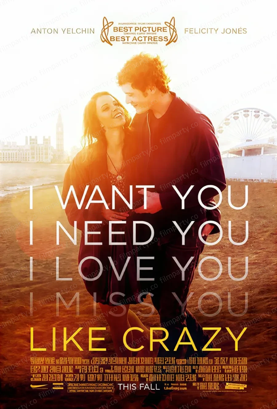 پوستر فیلم دیوانه‌وار (Like Crazy 2011) - تماشای آنلاین و دانلود از فیلم پارتی