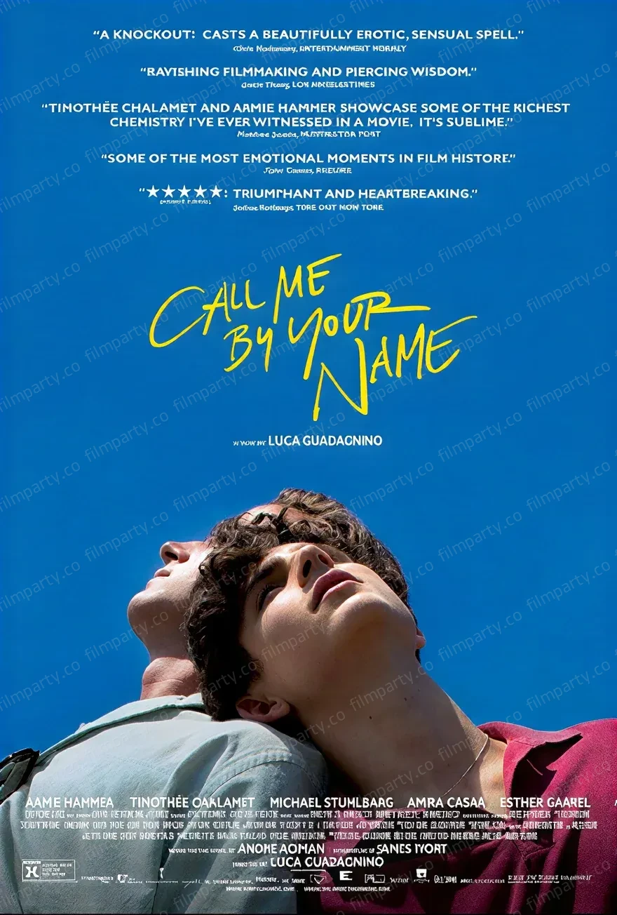 پوستر فیلم با نام من صدایم کن (Call Me by Your Name 2017) - تماشای آنلاین و دانلود از فیلم پارتی
