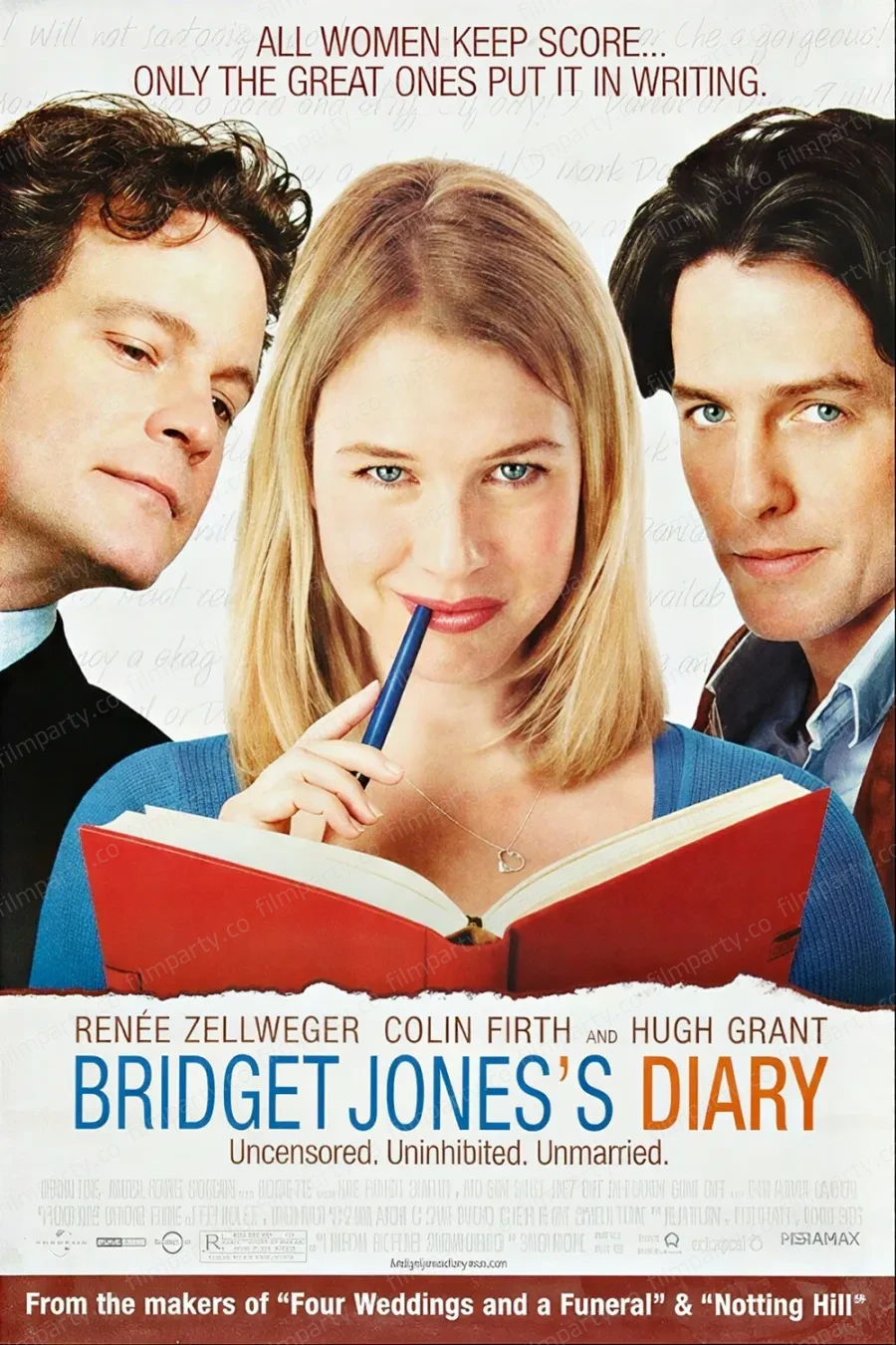 پوستر فیلم دفترچهٔ بریجت جونز (Bridget Jones's Diary 2001) - تماشای آنلاین و دانلود از فیلم پارتی