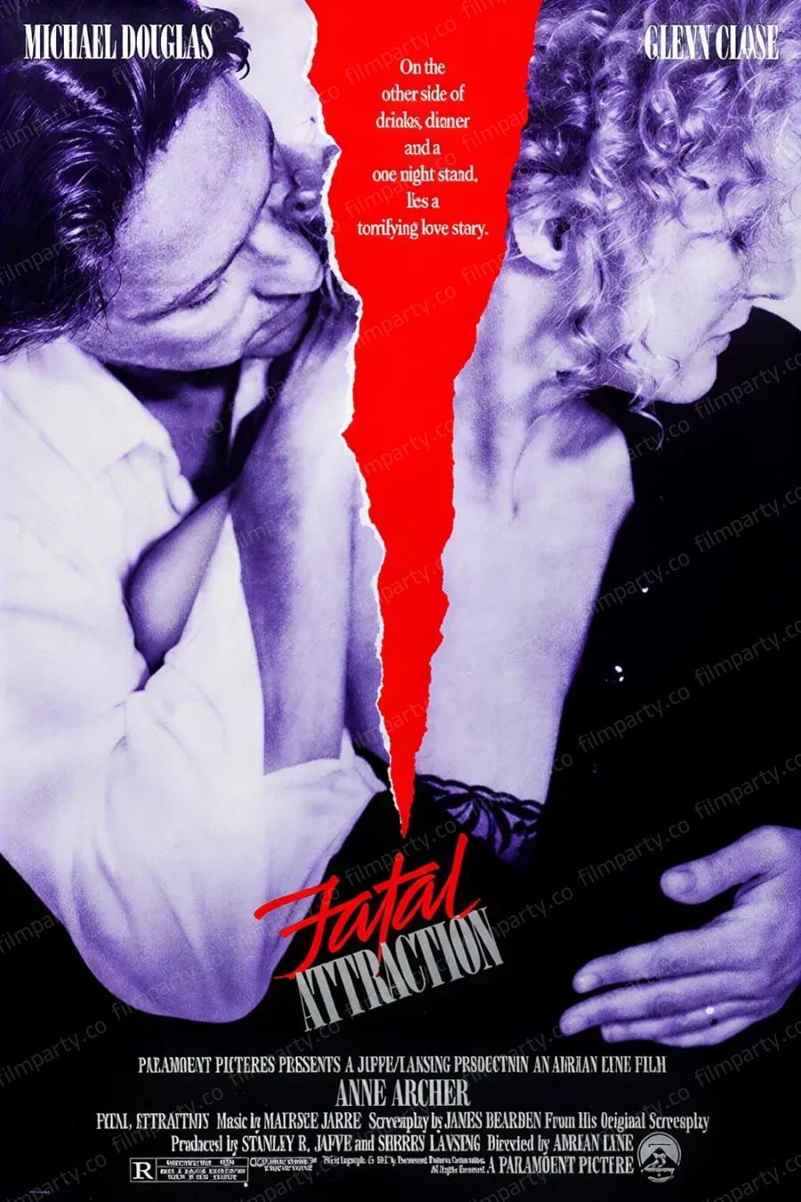 پوستر فیلم جاذبهٔ مرگبار (Fatal Attraction 1987) - تماشای آنلاین و دانلود از فیلم پارتی
