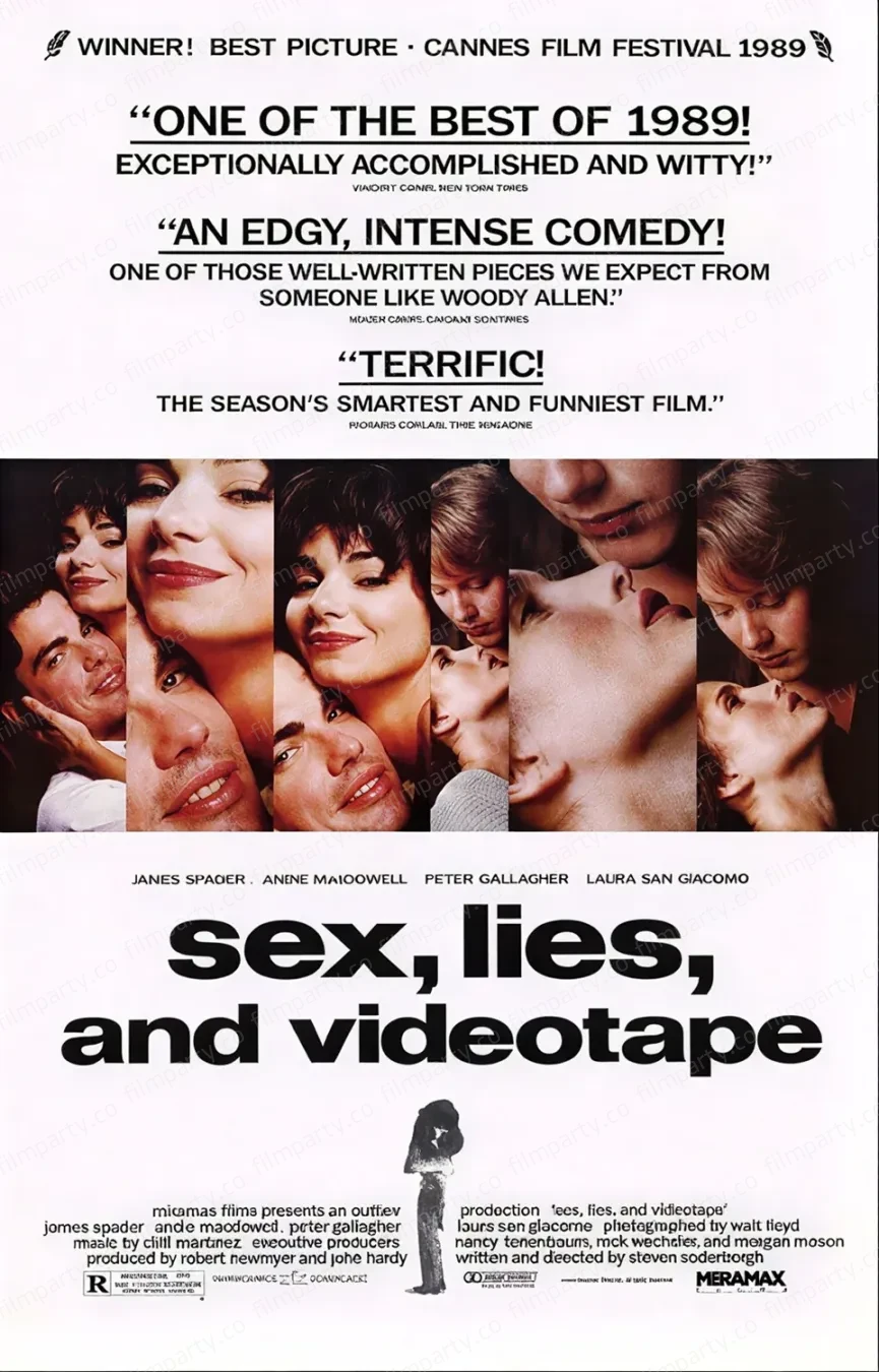 پوستر فیلم جنسیت، دروغ و نوار ویدیویی (Sex, Lies, and Videotape 1989) - تماشای آنلاین و دانلود از فیلم پارتی