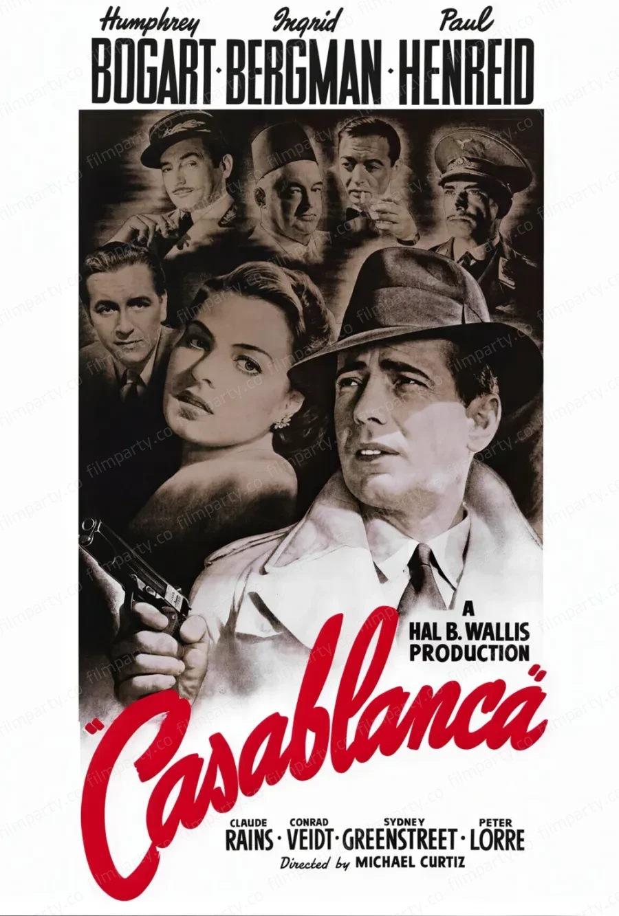 پوستر فیلم کازابلانکا (Casablanca 1942) - تماشای آنلاین و دانلود از فیلم پارتی