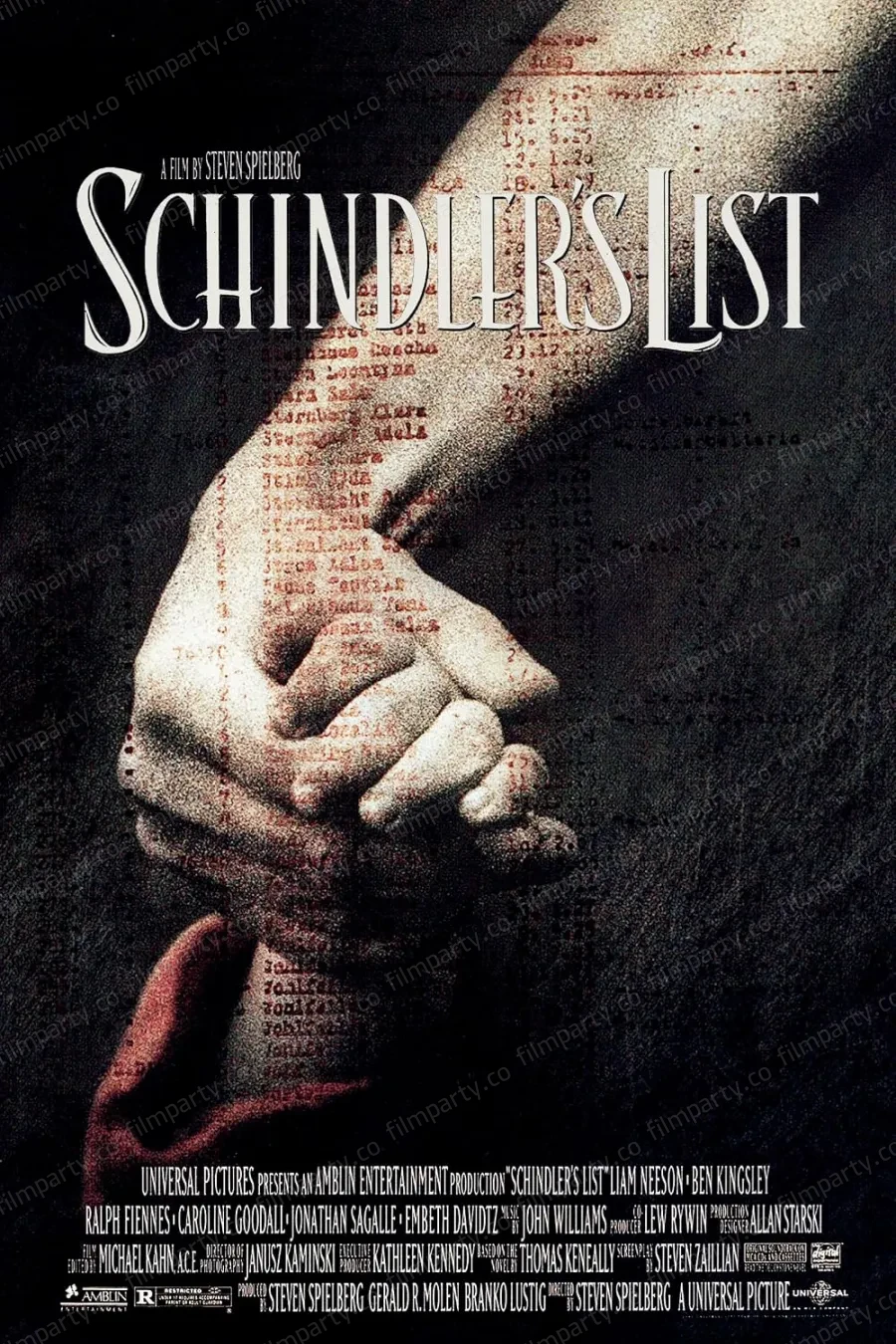 پوستر فیلم فهرست شیندلر (Schindler's List 1993) - تماشای آنلاین و دانلود از فیلم پارتی