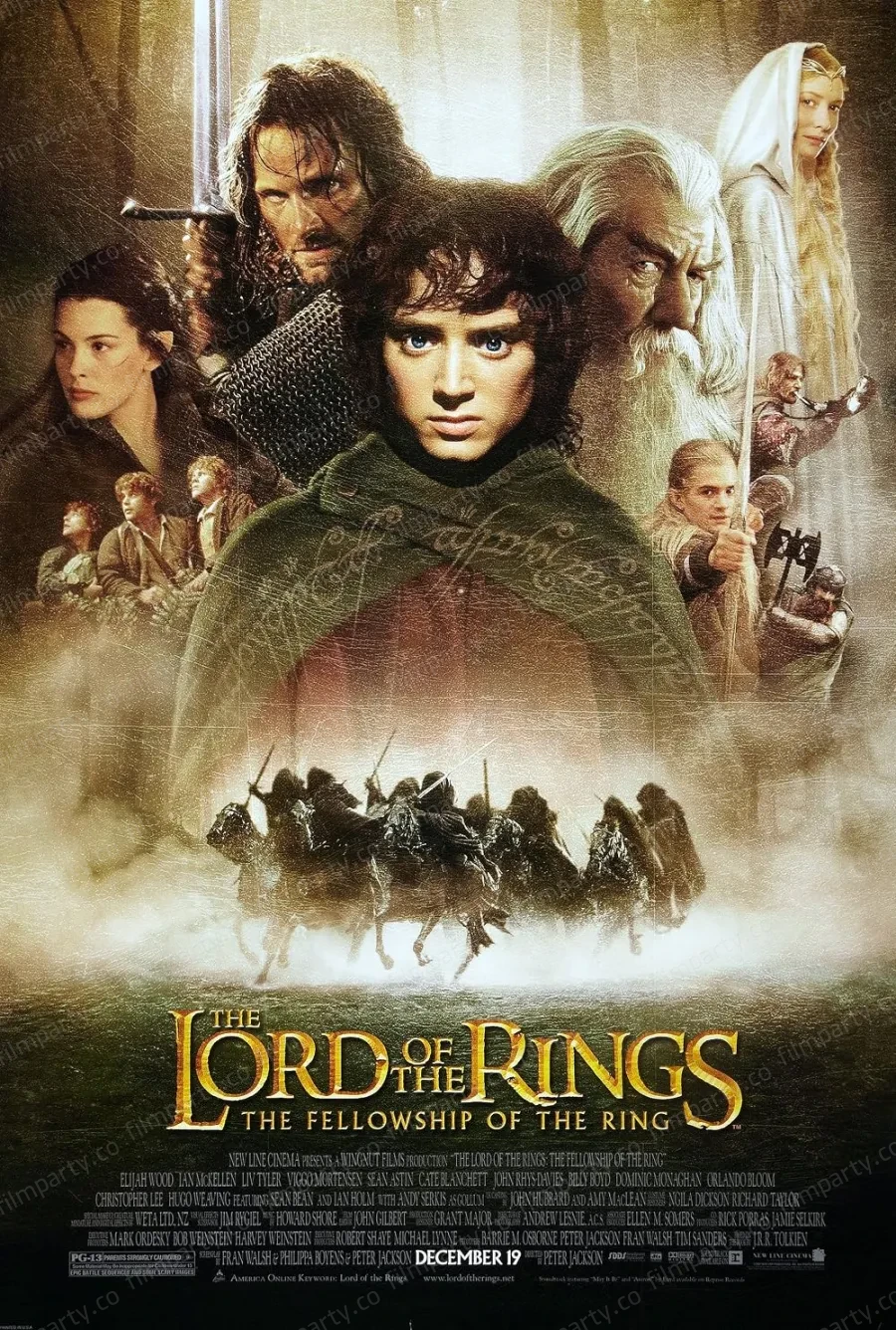 پوستر فیلم ارباب حلقه‌ها: یاران حلقه (The Lord of the Rings: The Fellowship of the Ring 2001) - تماشای آنلاین و دانلود از فیلم پارتی