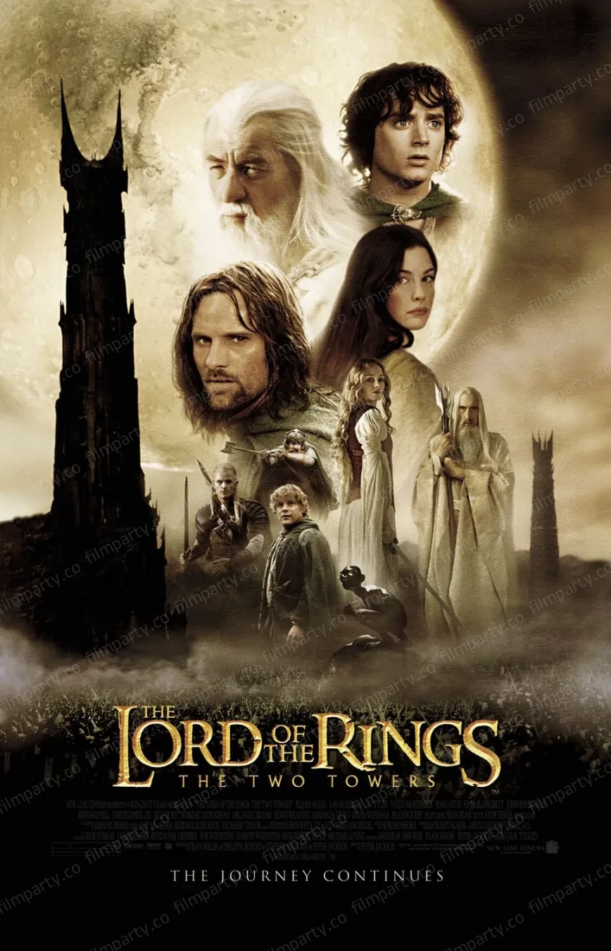پوستر فیلم ارباب حلقه‌ها: دو برج (The Lord of the Rings: The Two Towers 2002) - تماشای آنلاین و دانلود از فیلم پارتی