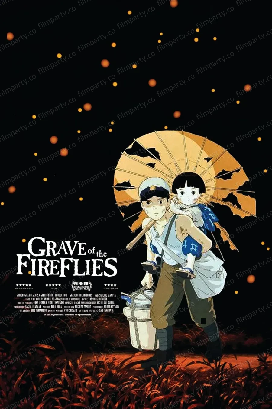 پوستر فیلم مدفن کرم‌های شب‌تاب (Grave of the Fireflies 1988) - تماشای آنلاین و دانلود از فیلم پارتی