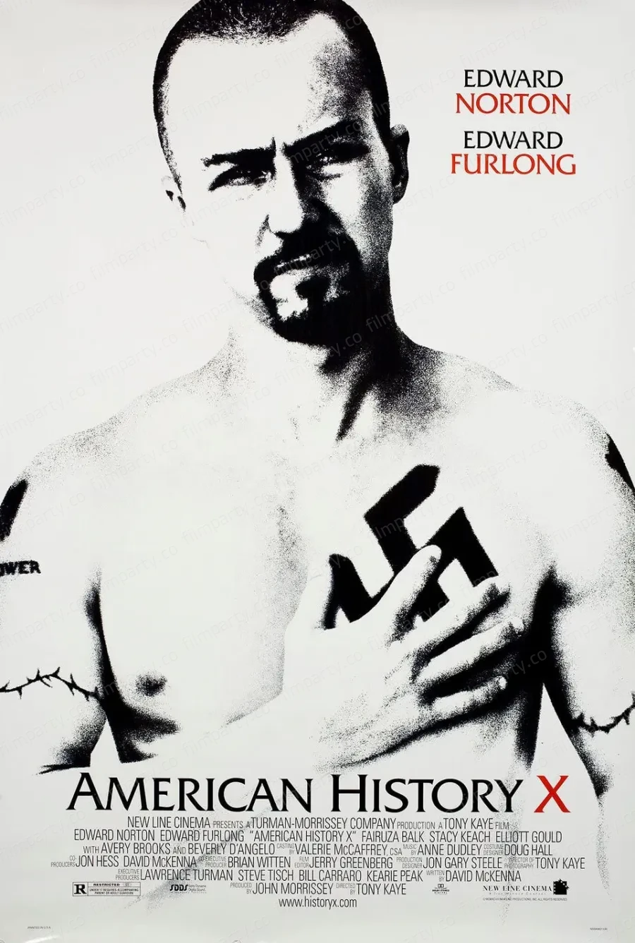 پوستر فیلم تاریخچهٔ آمریکایی ایکس (American History X 1998) - تماشای آنلاین و دانلود از فیلم پارتی