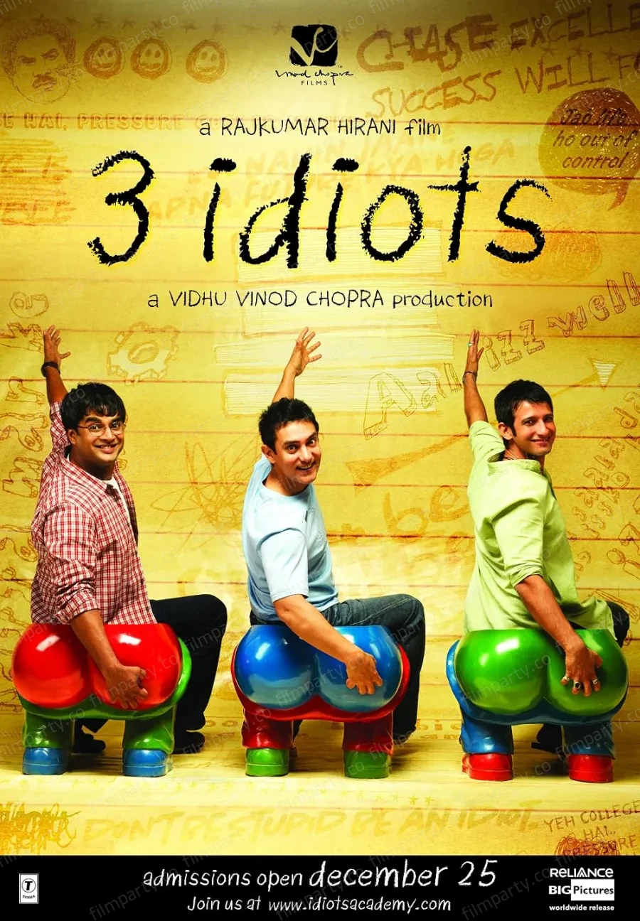پوستر فیلم ۳ احمق (3 Idiots 2009) - تماشای آنلاین و دانلود از فیلم پارتی