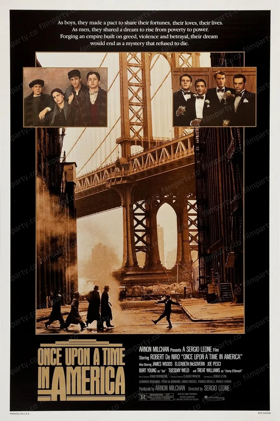 پوستر فیلم روزی روزگاری در آمریکا (Once Upon a Time in America 1984) - تماشای آنلاین و دانلود از فیلم پارتی