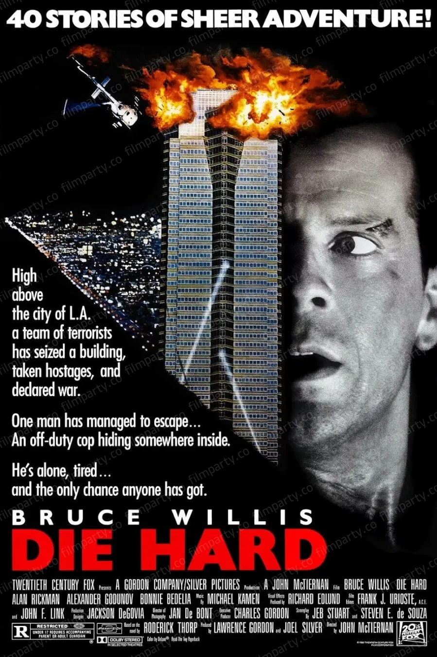پوستر فیلم جان‌سخت (Die Hard 1988) - تماشای آنلاین و دانلود از فیلم پارتی