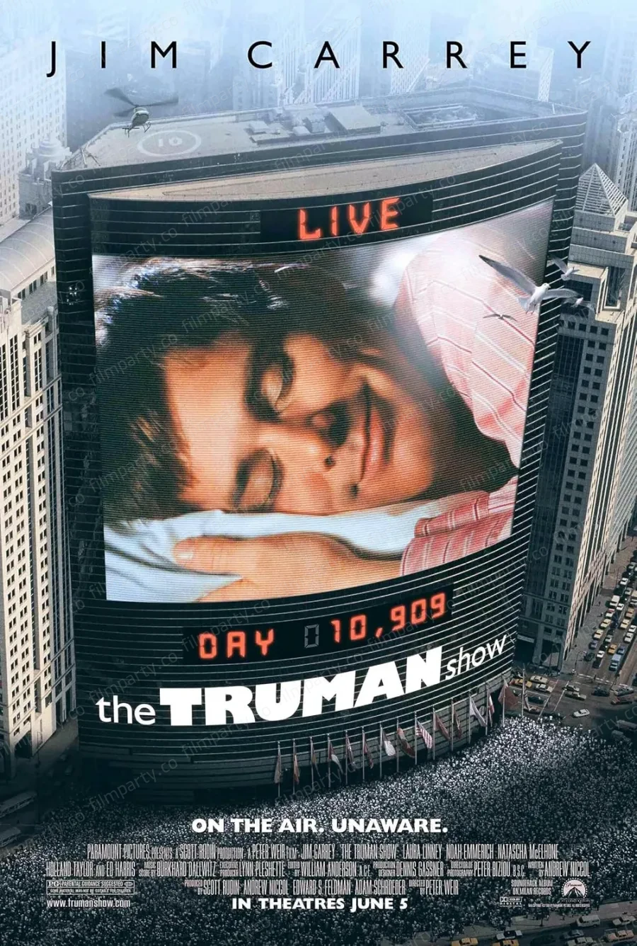پوستر فیلم نمایش ترومن (The Truman Show 1998) - تماشای آنلاین و دانلود از فیلم پارتی