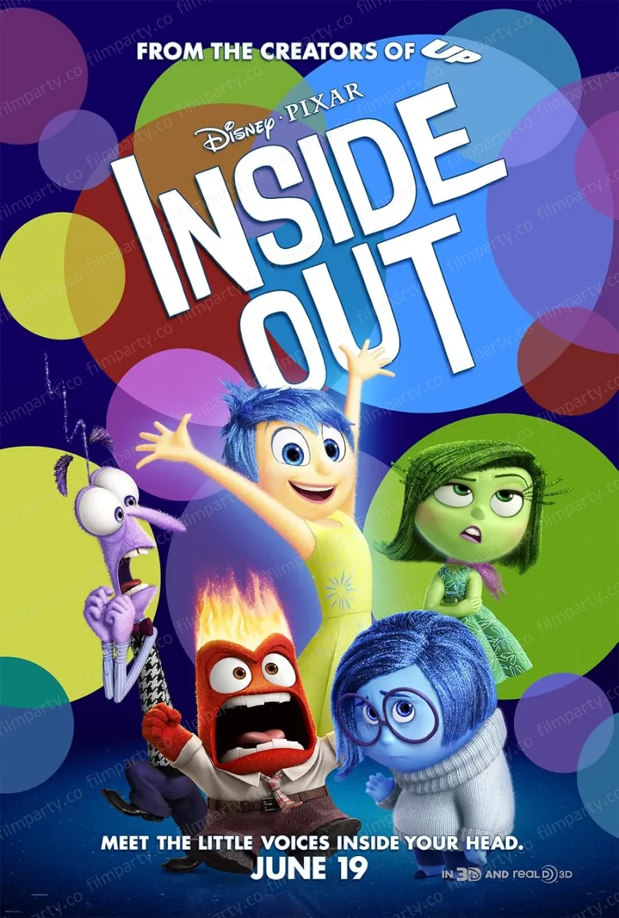 پوستر فیلم درون و بیرون (Inside Out 2015) - تماشای آنلاین و دانلود از فیلم پارتی