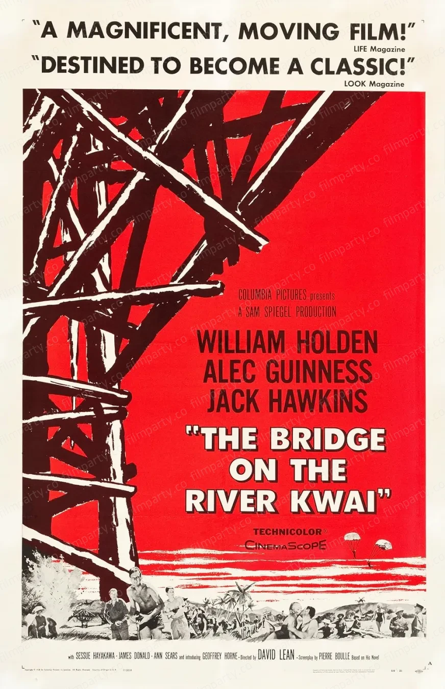پوستر فیلم پل رودخانهٔ کوای (The Bridge on the River Kwai 1957) - تماشای آنلاین و دانلود از فیلم پارتی