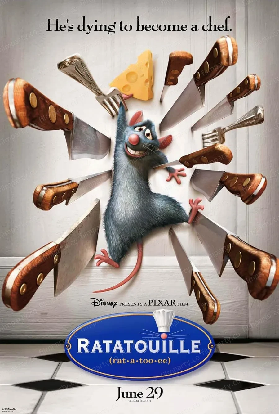 پوستر فیلم راتاتویی (Ratatouille 2007) - تماشای آنلاین و دانلود از فیلم پارتی