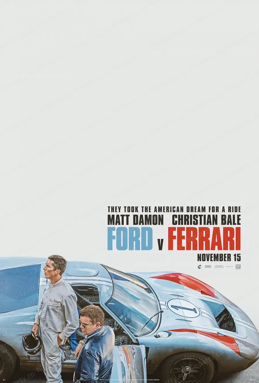 پوستر فیلم فورد در برابر فراری (Ford v Ferrari 2019) - تماشای آنلاین و دانلود از فیلم پارتی
