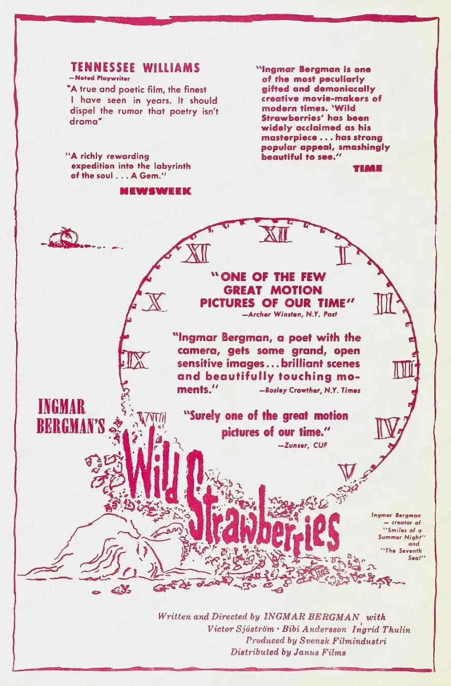 پوستر فیلم توت‌فرنگی‌های وحشی (Wild Strawberries 1957) - تماشای آنلاین و دانلود از فیلم پارتی